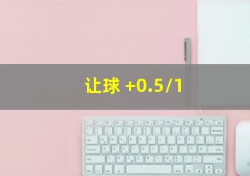 让球 +0.5/1